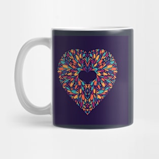 Colorful Blossoming Heart Mug